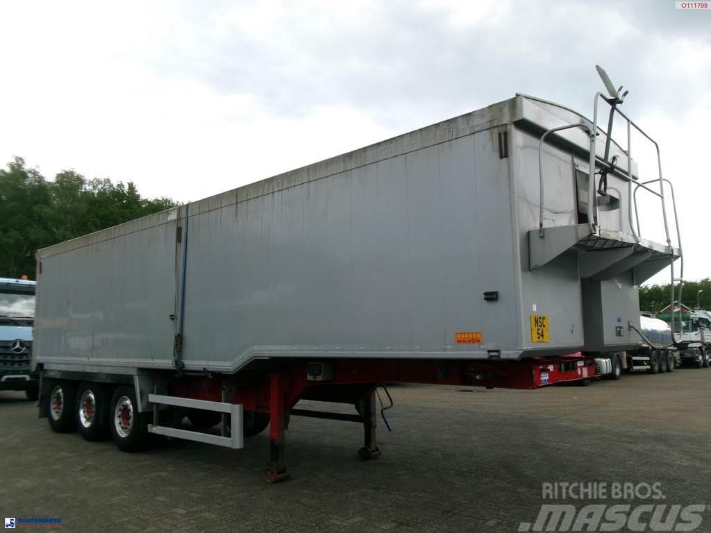 Wilcox Tipper trailer alu 52 m3 + tarpaulin 傾卸式半拖車