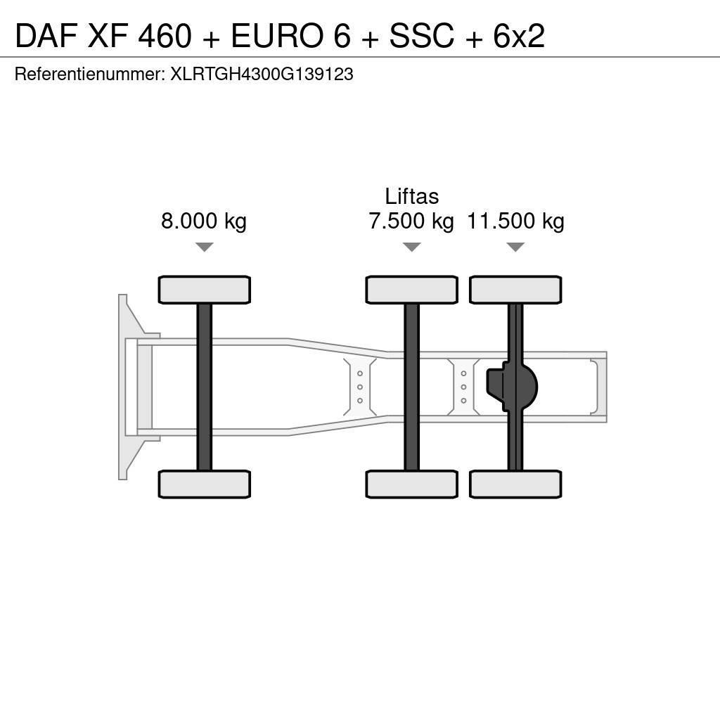 DAF XF 460 + EURO 6 + SSC + 6x2 曳引機組件
