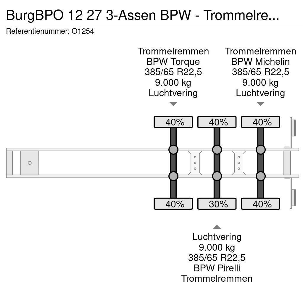 Burg BPO 12 27 3-Assen BPW - Trommelremmen - ADR 20-30F 貨櫃框架半拖車