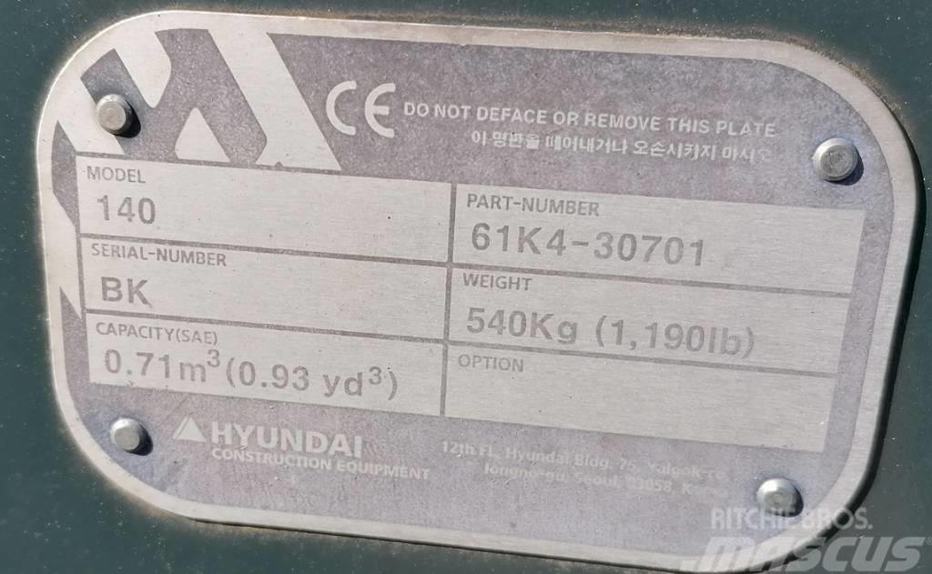 Hyundai 0.7m3_HX140 鏟斗