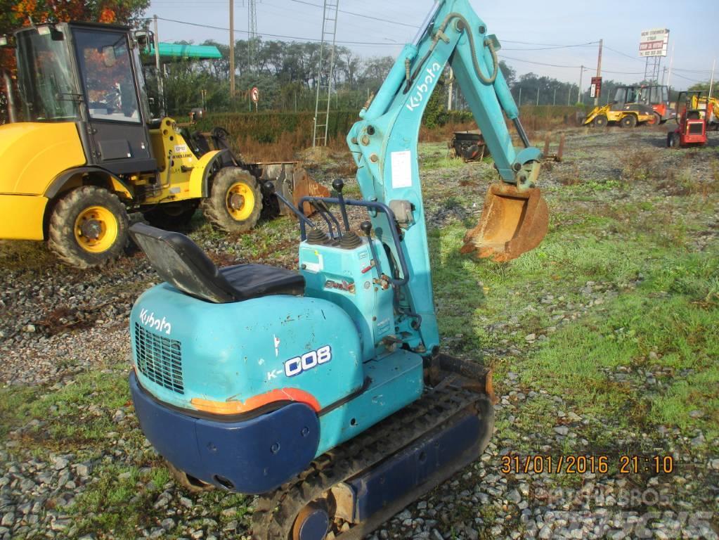 Kubota K 008 T4 小型挖土機/掘鑿機<7t(小型挖掘機)