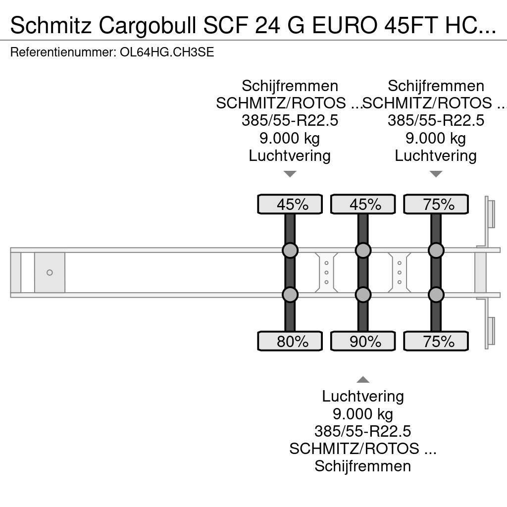 Schmitz Cargobull SCF 24 G EURO 45FT HC, discbrakes, extendable fron 貨櫃框架半拖車