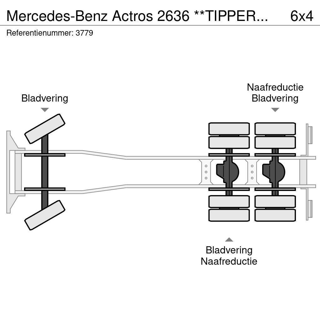 Mercedes-Benz Actros 2636 **TIPPER+HMF2503 K4 (4x) + RADIO - TOP 傾卸式卡車