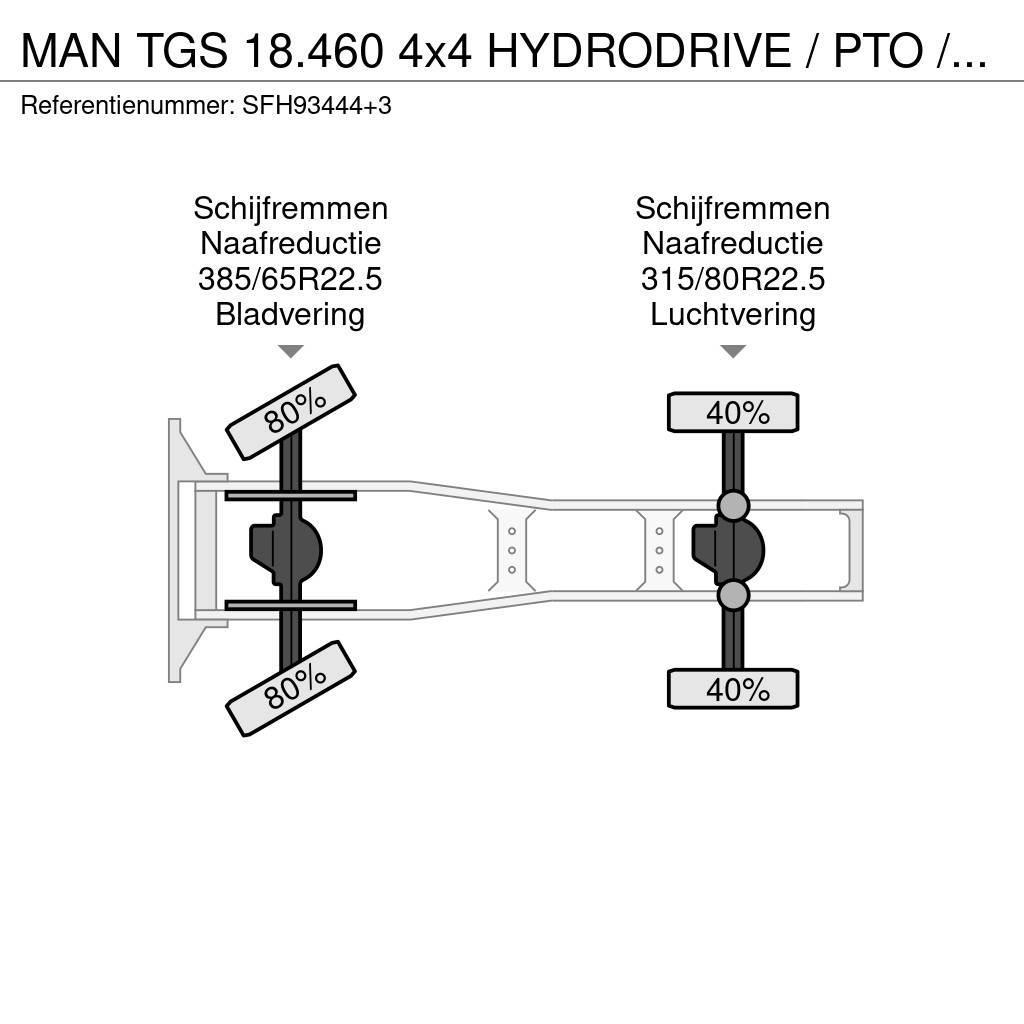 MAN TGS 18.460 4x4 HYDRODRIVE / PTO / GROS PONTS - BIG 曳引機組件
