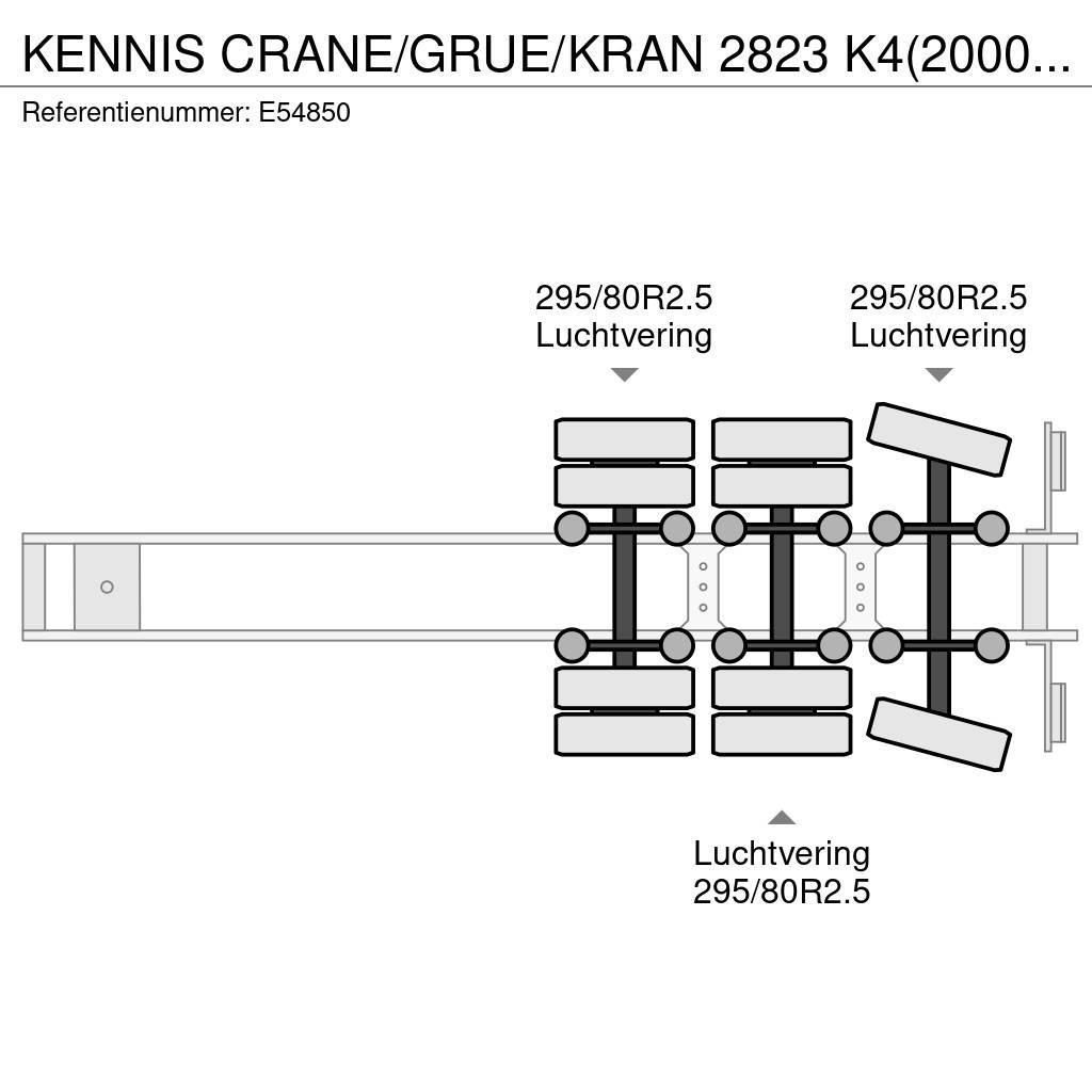 Kennis CRANE/GRUE/KRAN 2823 K4(2000)+JIB+MOTEUR AUX. 平台/側卸半拖車