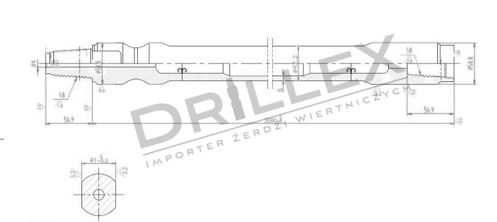 Ditch Witch JT 920 Drill pipes, Żerdzie wiertnicze 水平/臥式定向鑽機設備
