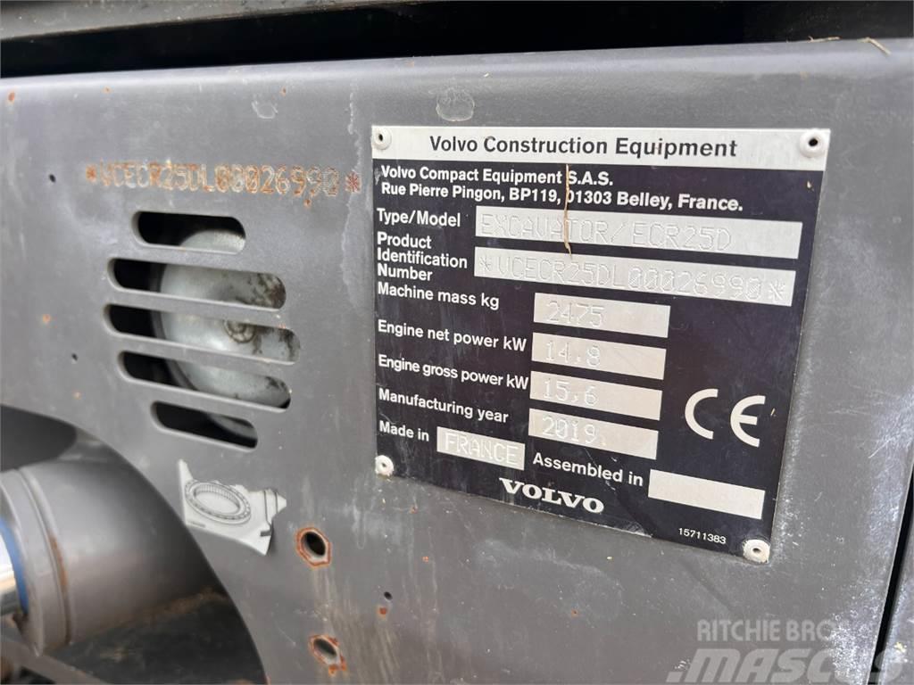 Volvo ECR25D - 2,5T / Powertilt, centralsmøring & planer 小型挖土機/掘鑿機<7t(小型挖掘機)