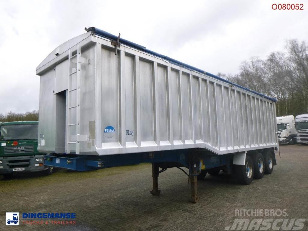 United TRAILERS Tipper trailer alu 52 m3 + tarpaulin 傾卸式半拖車