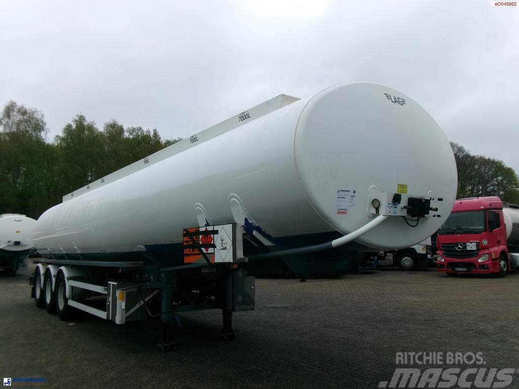 LAG Fuel tank alu 42 m3 / 6 comp + pump 罐體半拖車