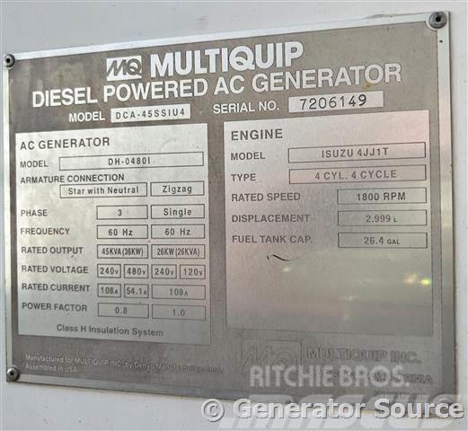 MultiQuip 36 kW - FOR RENT 柴油發電機