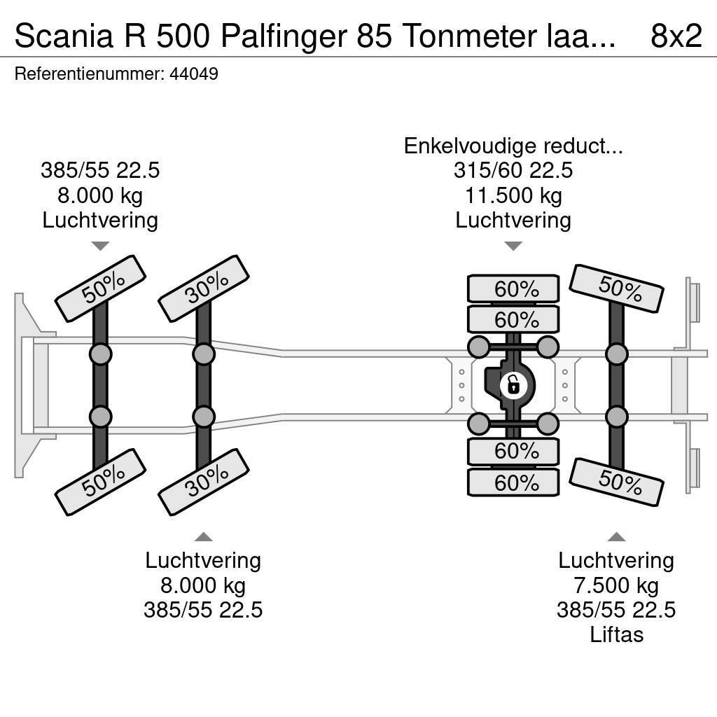 Scania R 500 Palfinger 85 Tonmeter laadkraan 全路面起重機/吊車