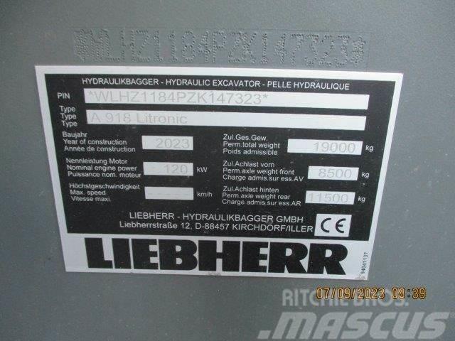 Liebherr A 918 Litronic G6.0-D 旋轉式挖土機/掘鑿機/挖掘機