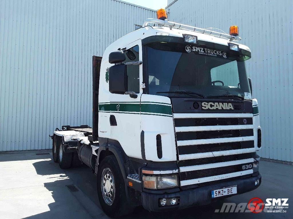 Scania 144 530 6x4 manual pump 平板式/側卸式卡車