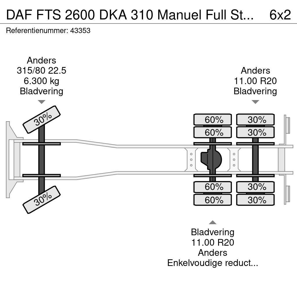DAF FTS 2600 DKA 310 Manuel Full Steel Bergingsvoertui 救援車